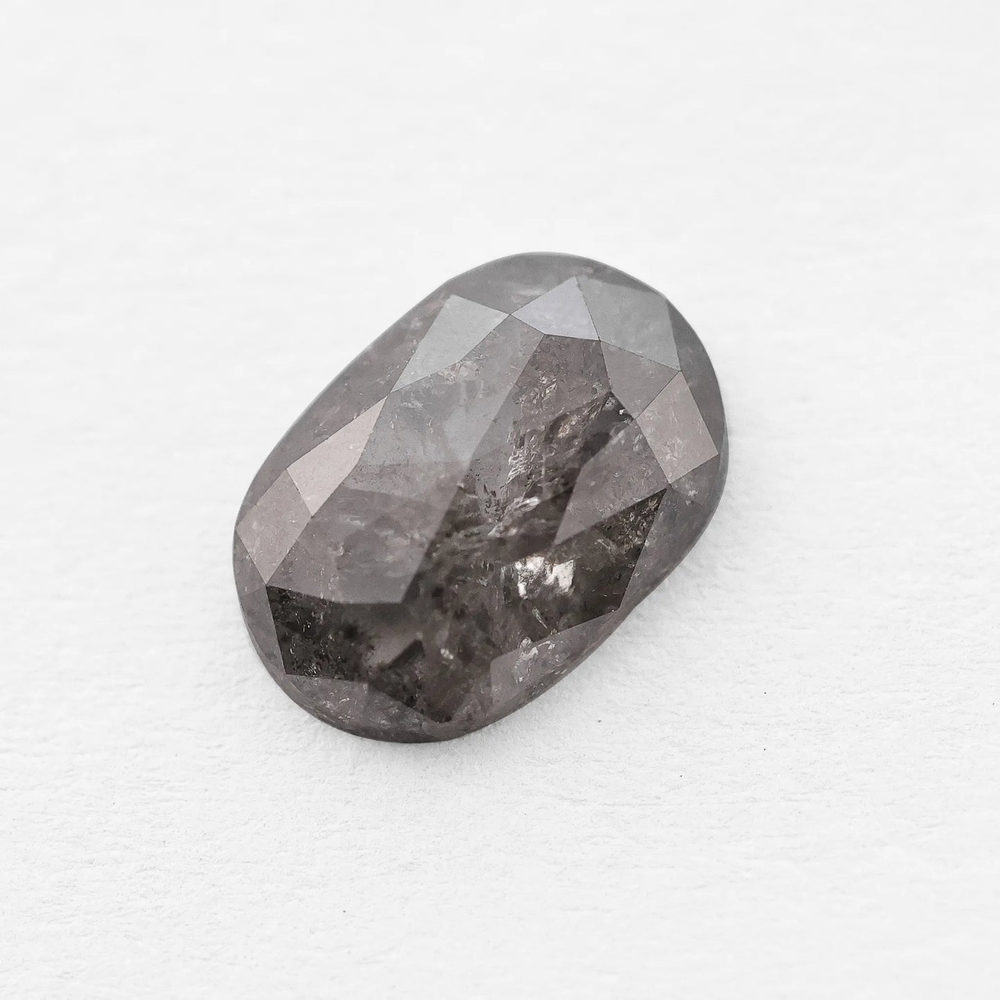 1.94 Ct Oval Brilliant Cut Salt and Pepper Diamond