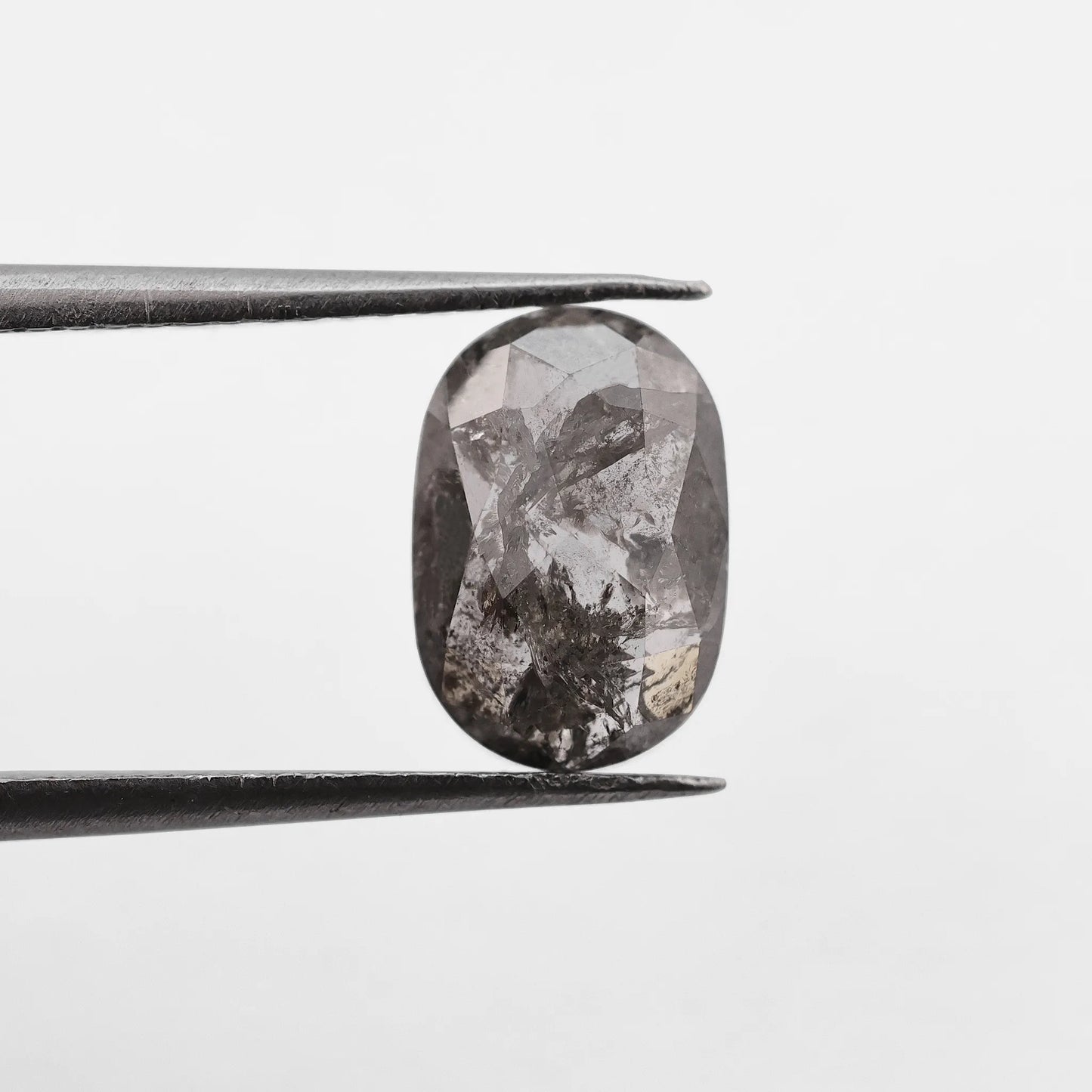 1.94 Ct Oval Brilliant Cut Salt and Pepper Diamond