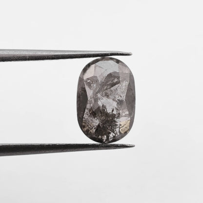 1.94 Ct Oval Brilliant Cut Salt and Pepper Diamond