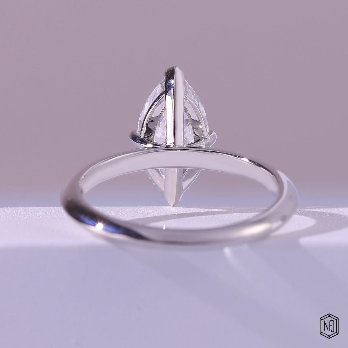 Marquise Lab Grown Diamond Ring with Solitaire Setting