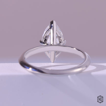 Marquise Lab Grown Diamond Ring with Solitaire Setting