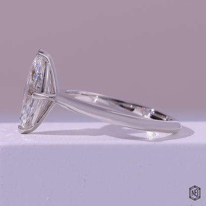 Marquise Lab Grown Diamond Ring with Solitaire Setting