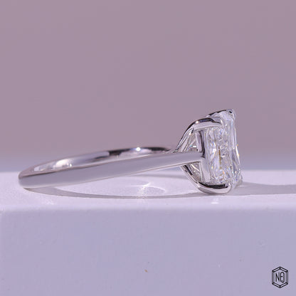 Cushion Diamond Engagement Ring with Classic Solitaire Setting