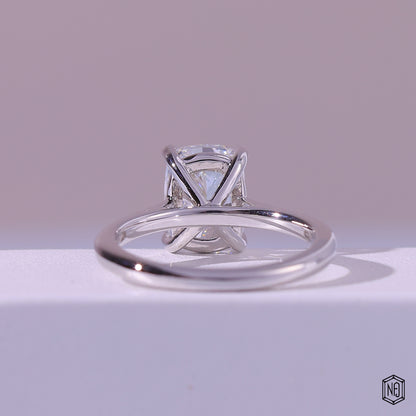 Cushion Diamond Engagement Ring with Classic Solitaire Setting
