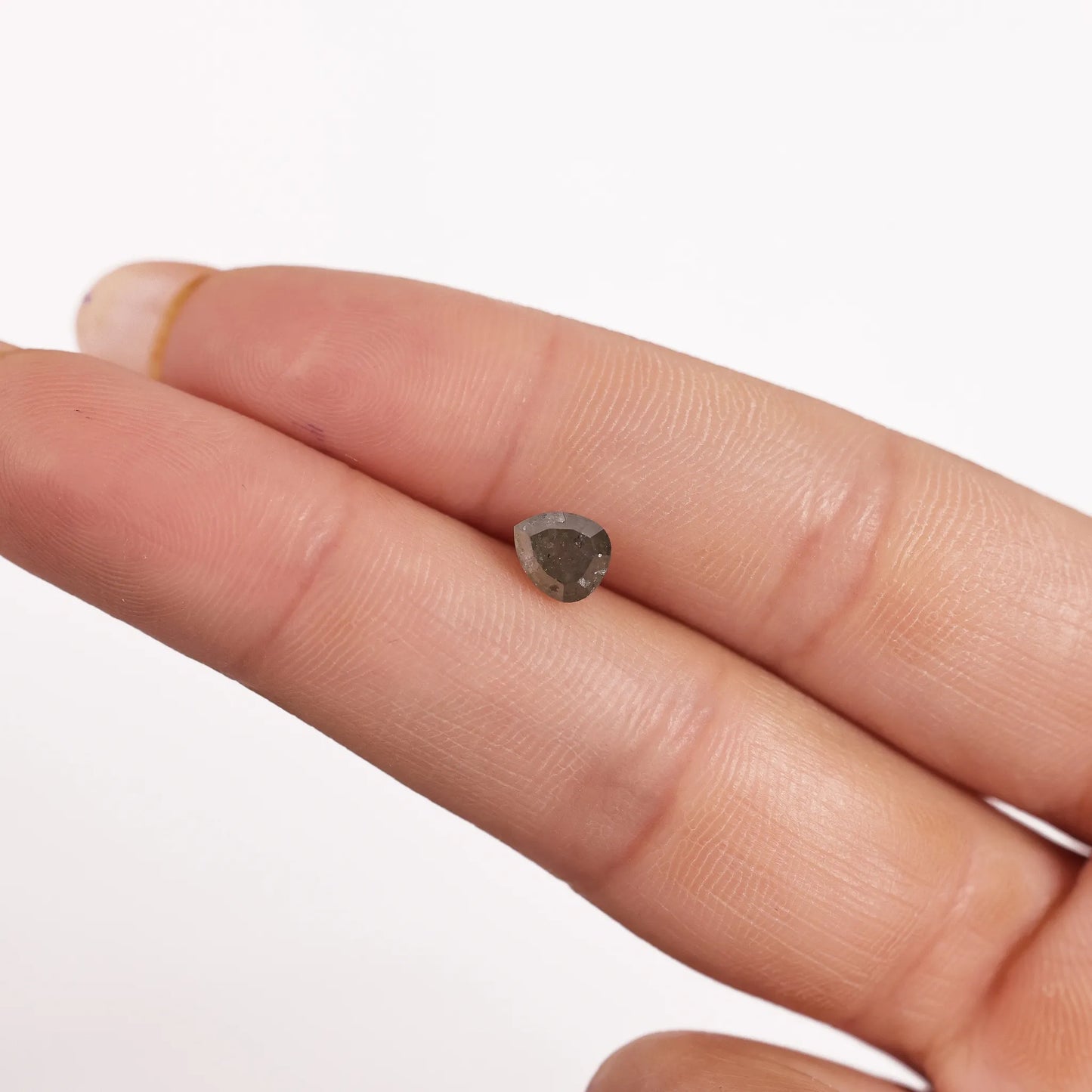 1.06 Ct Pear  Salt and Pepper Diamond