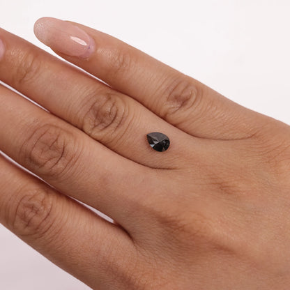 0.66 Ct Pear brilliant Cut  Salt and Pepper Diamond