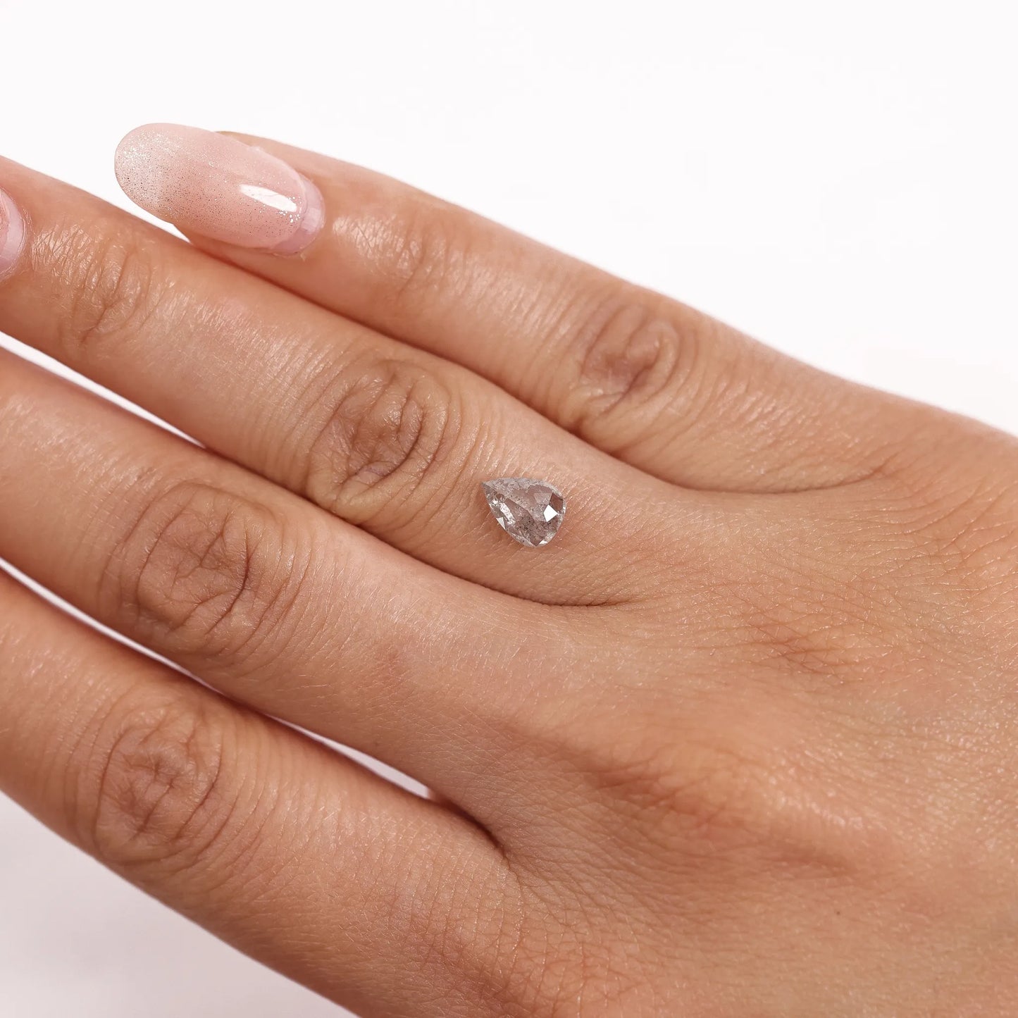 0.93 Ct Pear  Salt and Pepper Diamond