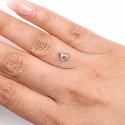 0.87 Ct Pear Brilliant Cut  Salt and Pepper Diamond