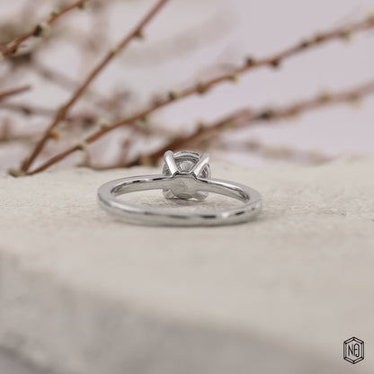 Round Cut Lab Grown Diamond Solitaire Engagement Ring