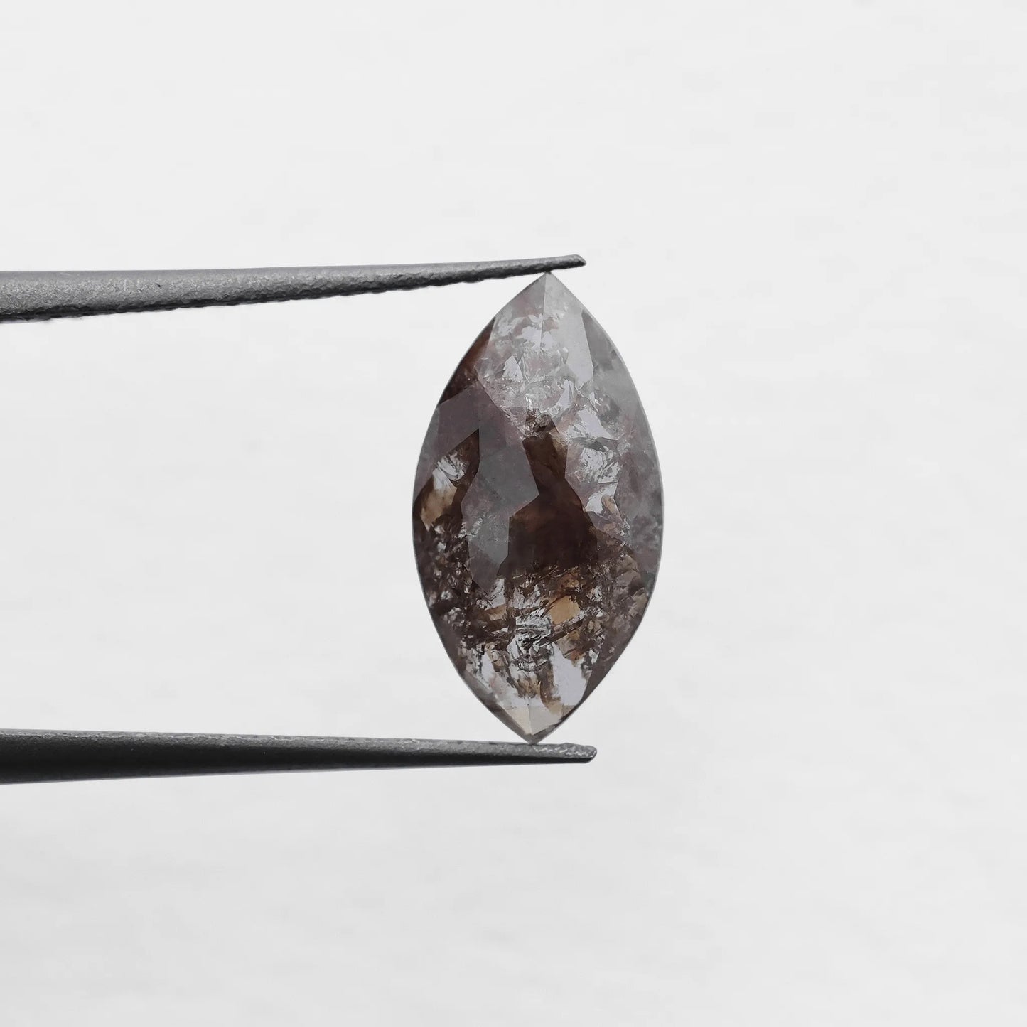 1.21 Ct marquise Brilliant Cut  Salt and Pepper Diamond