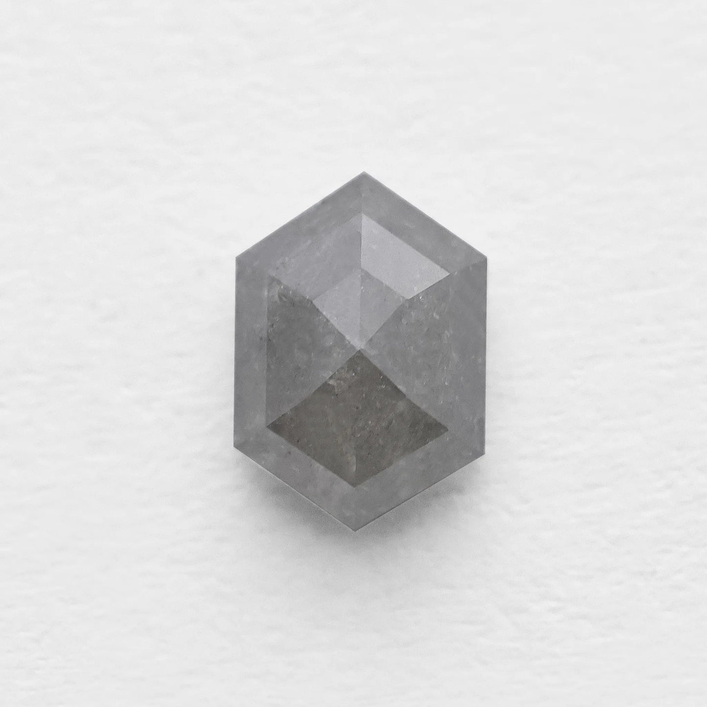 1.36 Ct Hexagon Brilliant Cut Salt and Pepper Diamond