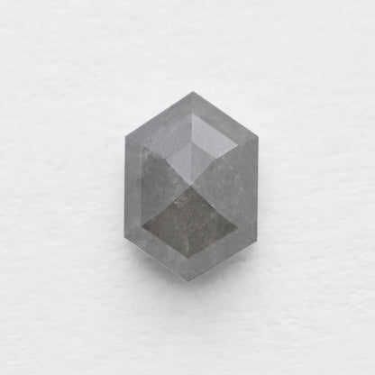 1.36 Ct Hexagon Brilliant Cut Salt and Pepper Diamond