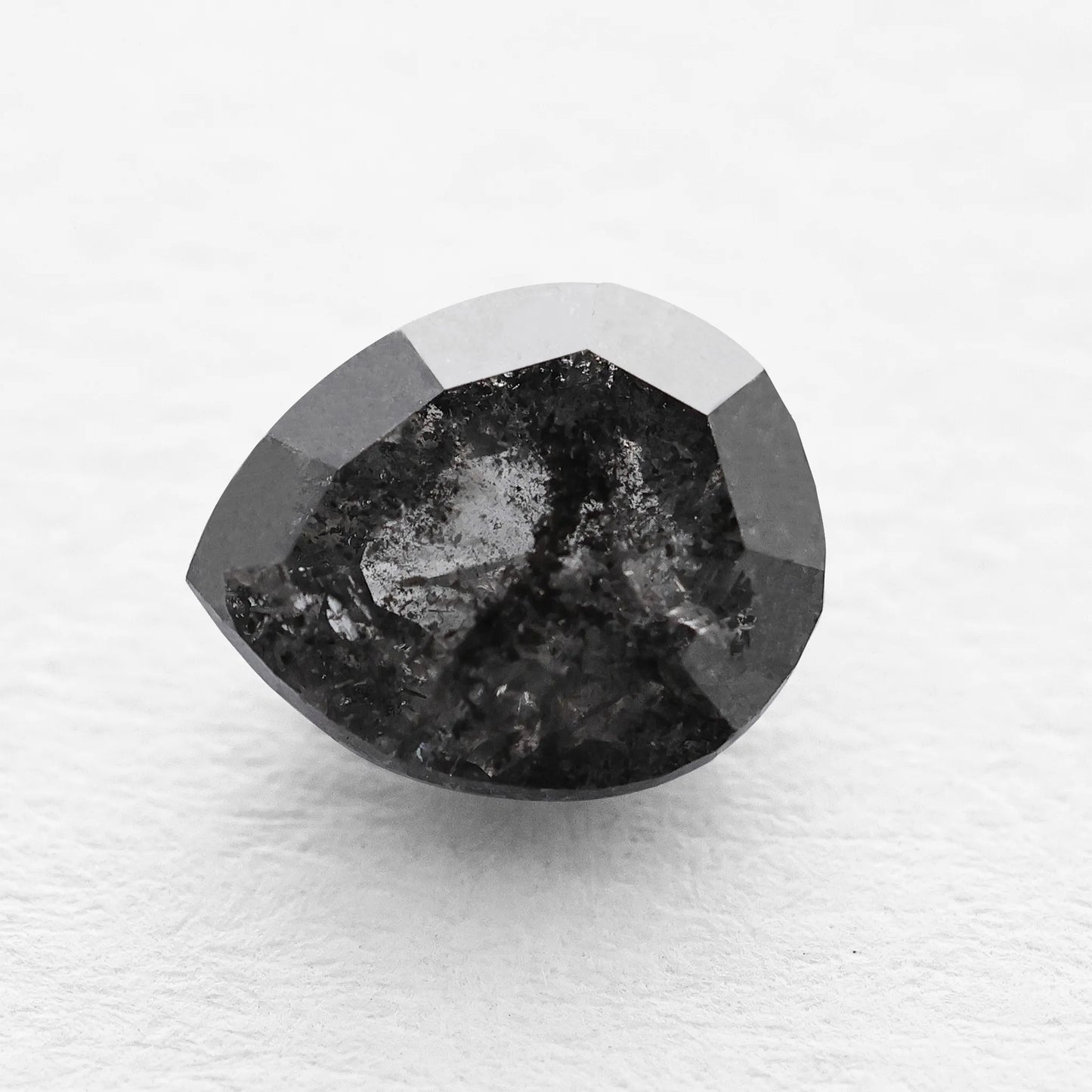 0.92 Ct Pear Brilliant Cut Salt and Pepper Diamond