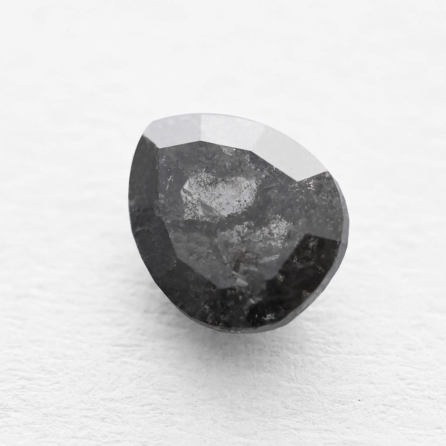 0.92 Ct Pear Brilliant Cut Salt and Pepper Diamond