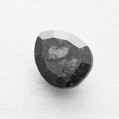 0.92 Ct Pear Brilliant Cut Salt and Pepper Diamond