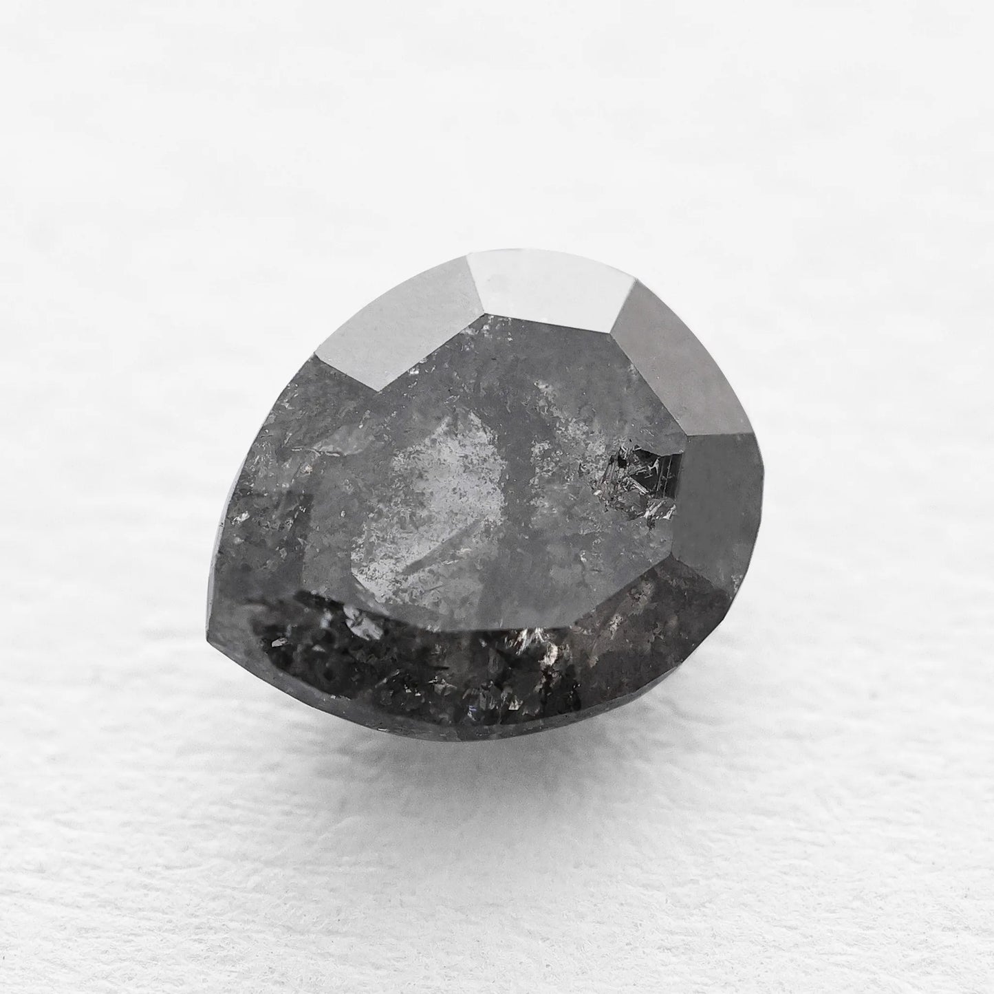 0.92 Ct Pear Brilliant Cut Salt and Pepper Diamond