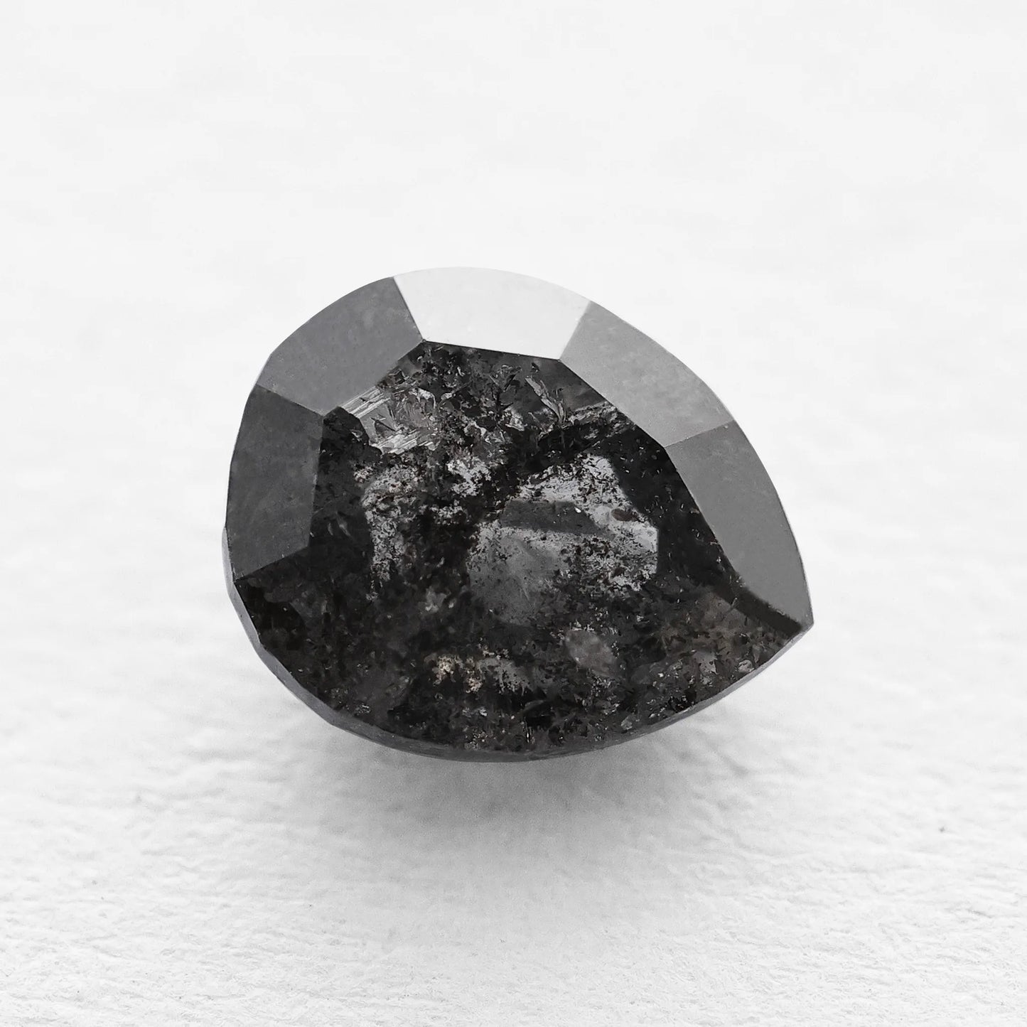 0.92 Ct Pear Brilliant Cut Salt and Pepper Diamond