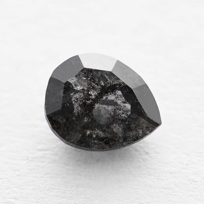 0.92 Ct Pear Brilliant Cut Salt and Pepper Diamond