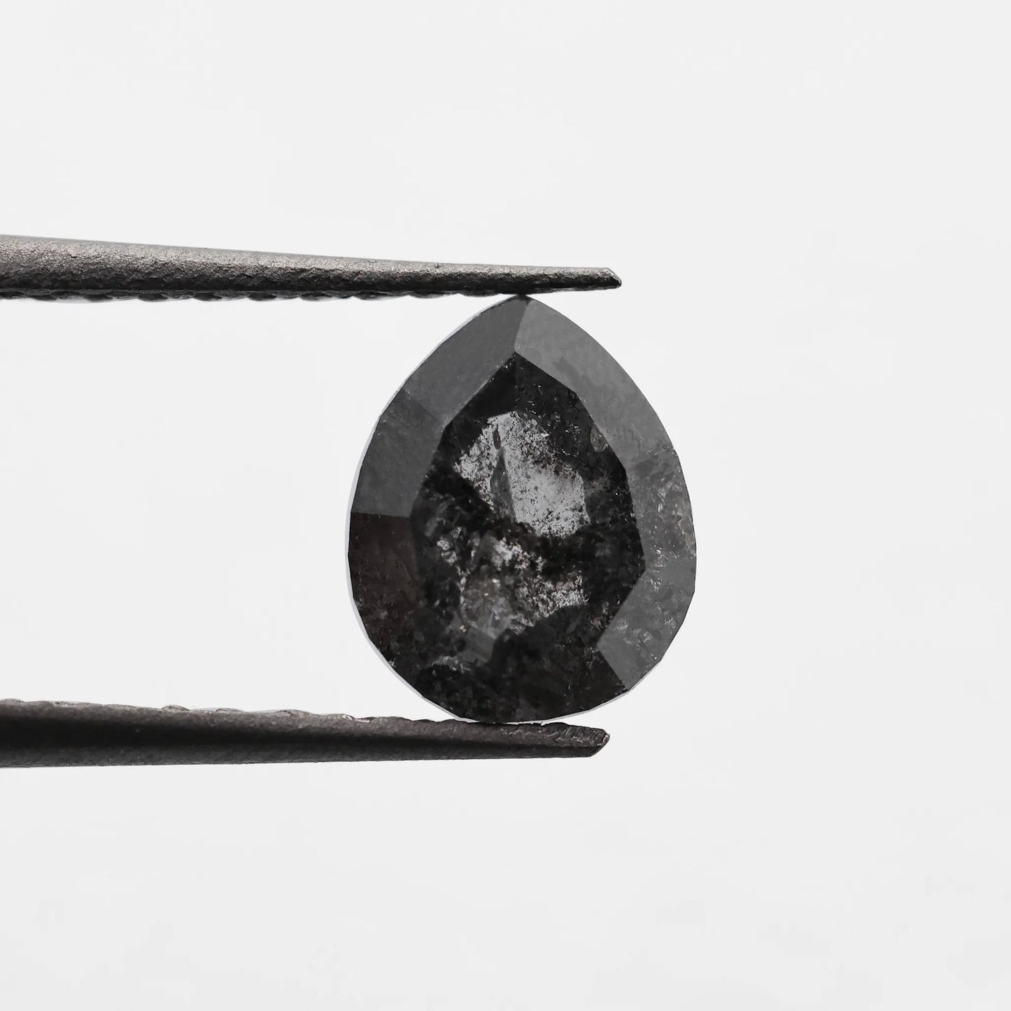0.92 Ct Pear Brilliant Cut Salt and Pepper Diamond