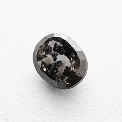 0.76 Ct Oval Rose Cut Salt and Pepper Diamond