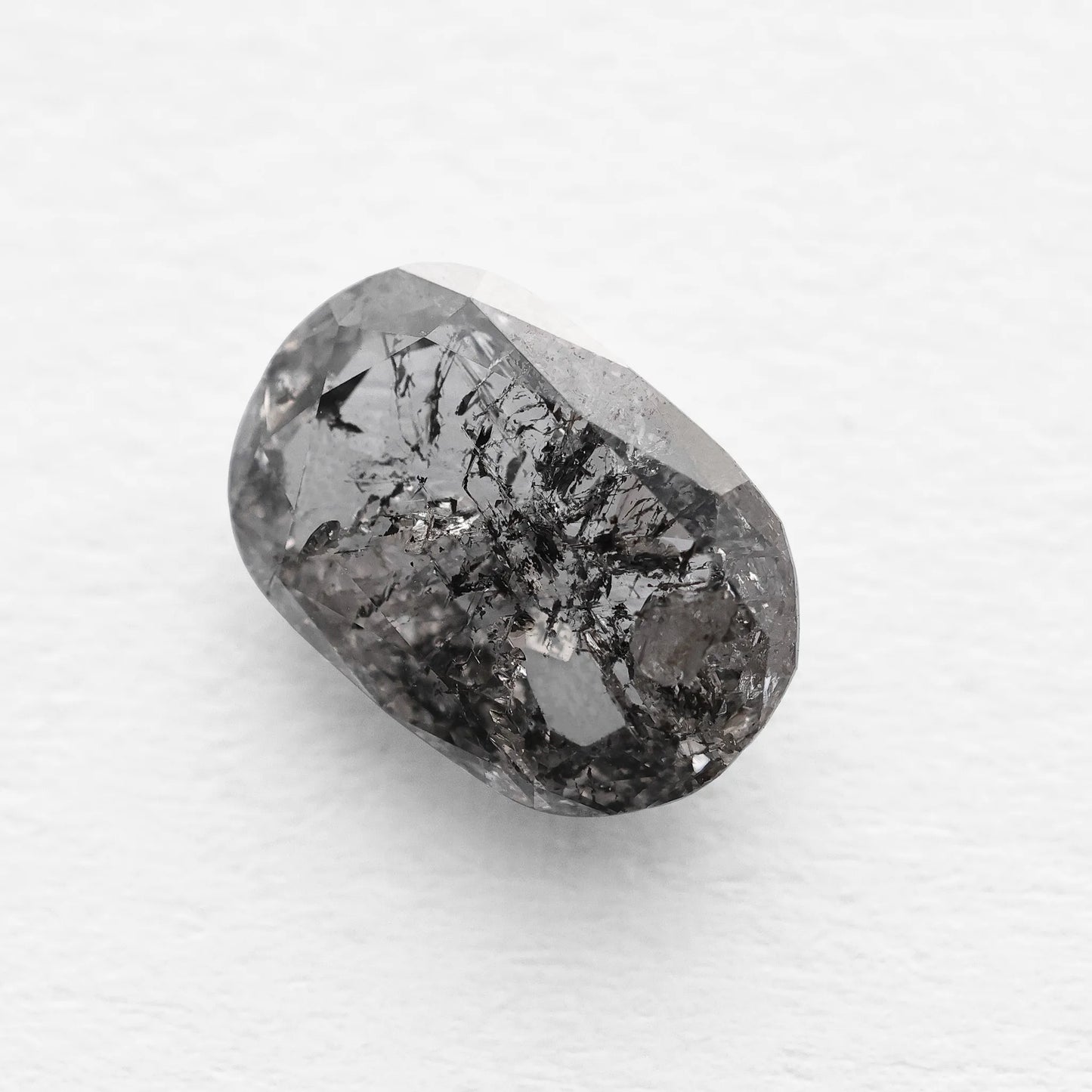1.52 Ct Cushion Rose Cut Salt and Pepper Diamond