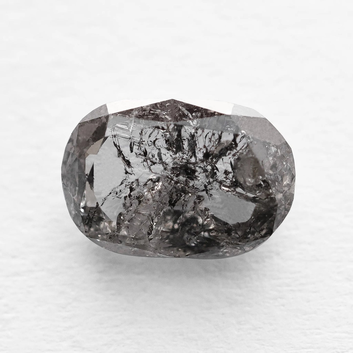 1.52 Ct Cushion Rose Cut Salt and Pepper Diamond