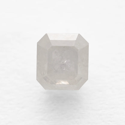 0.78 Ct Asscher Brilliant Cut Salt and Pepper Diamond