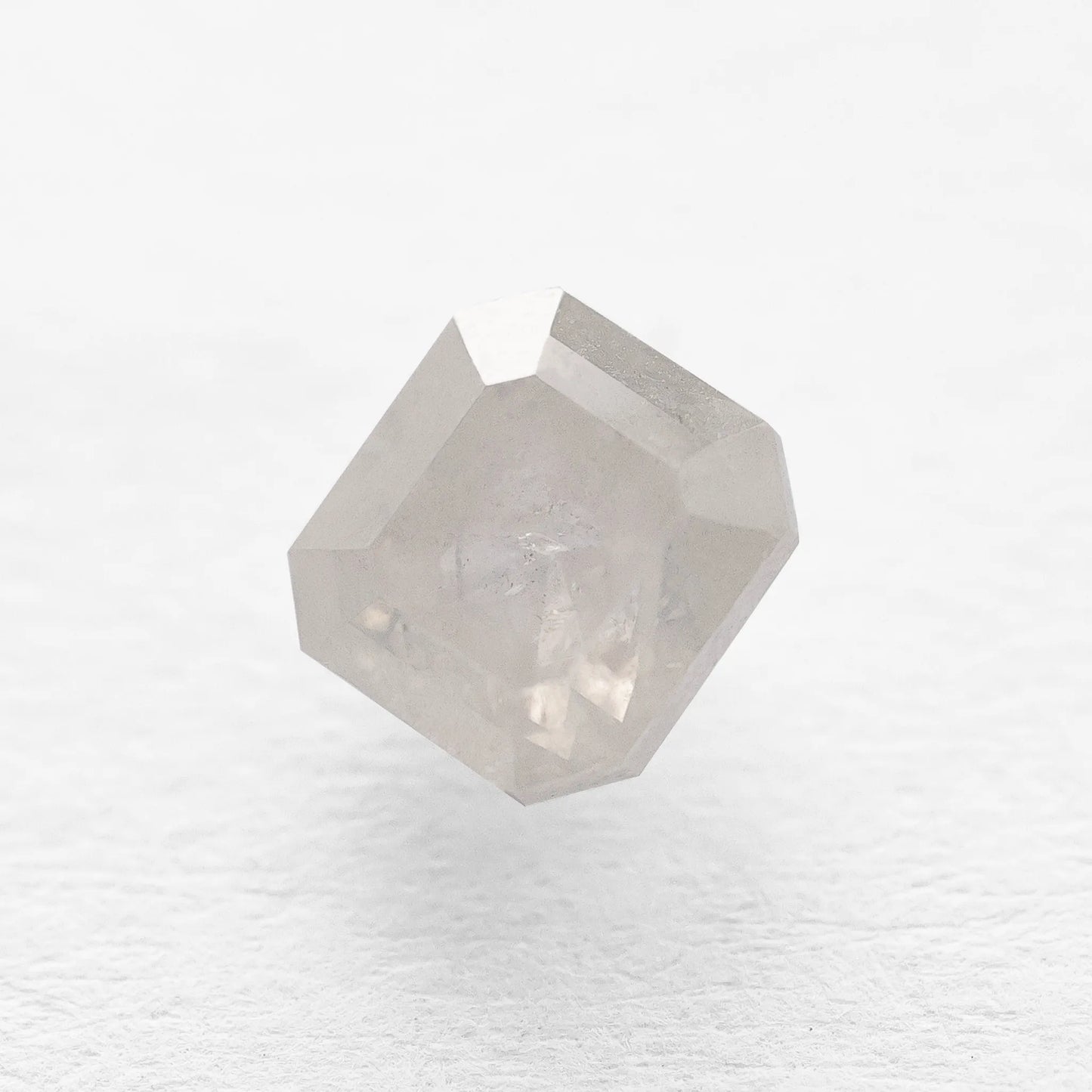 0.78 Ct Asscher Brilliant Cut Salt and Pepper Diamond