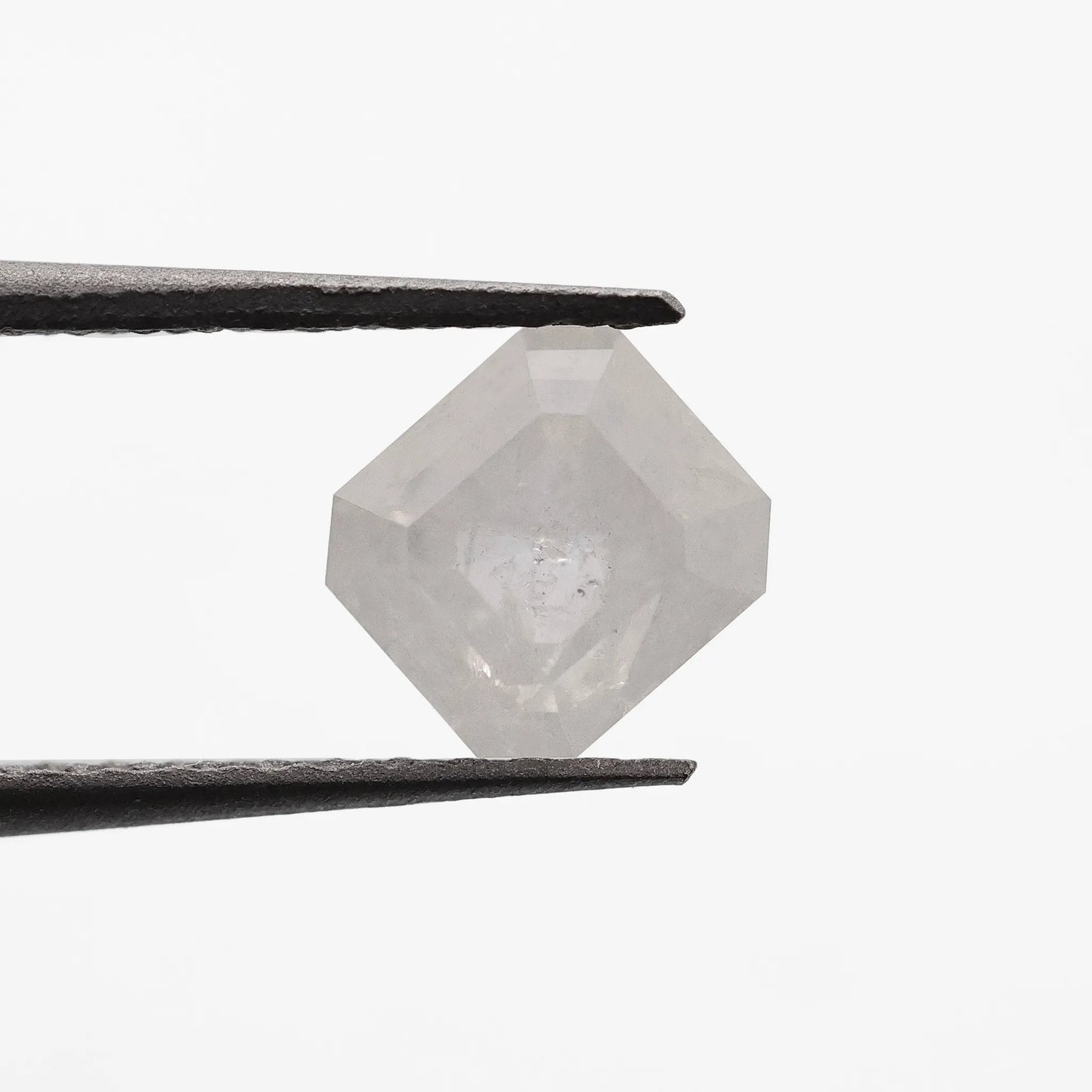 0.78 Ct Asscher Brilliant Cut Salt and Pepper Diamond