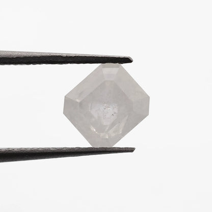 0.78 Ct Asscher Brilliant Cut Salt and Pepper Diamond