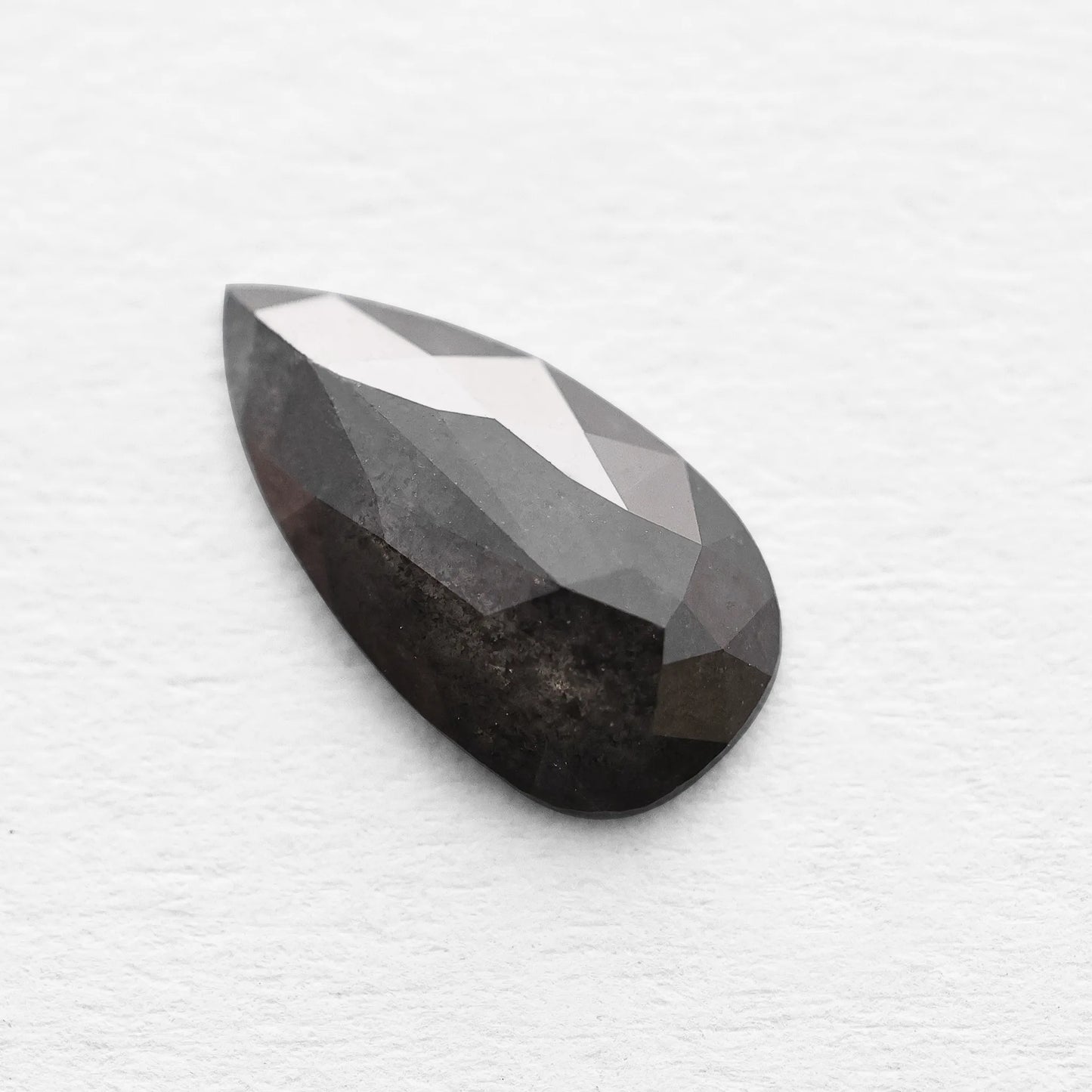 0.64 Ct Pear Brilliant Cut Salt and Pepper Diamond