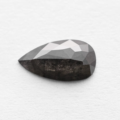 0.64 Ct Pear Brilliant Cut Salt and Pepper Diamond