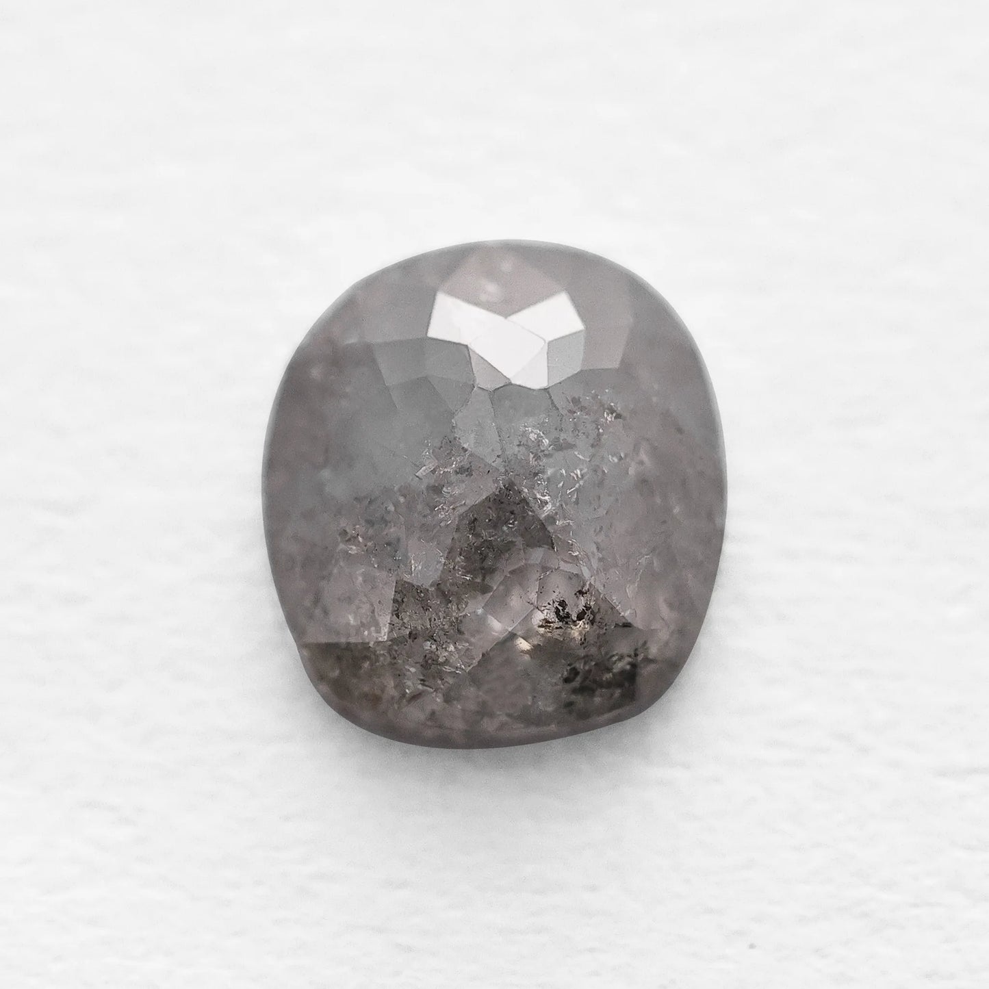 0.6 Ct Cushion Rose Cut Salt and Pepper Diamond