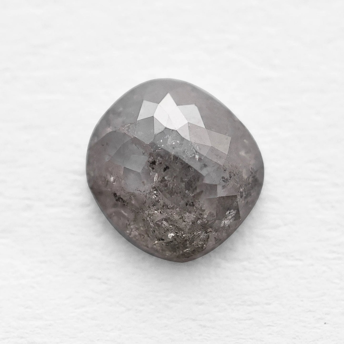0.6 Ct Cushion Rose Cut Salt and Pepper Diamond
