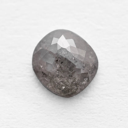 0.6 Ct Cushion Rose Cut Salt and Pepper Diamond