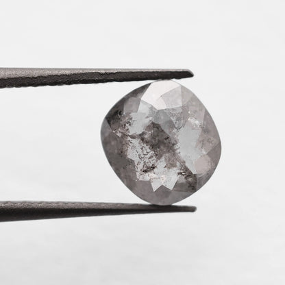 0.6 Ct Cushion Rose Cut Salt and Pepper Diamond
