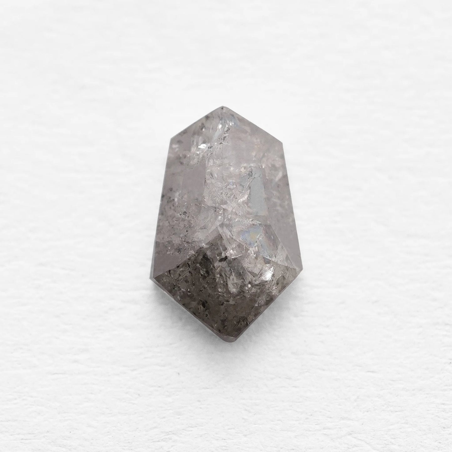 0.80 Ct Shield cut Brilliant Cut Salt and Pepper Diamond