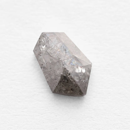 0.80 Ct Shield cut Brilliant Cut Salt and Pepper Diamond