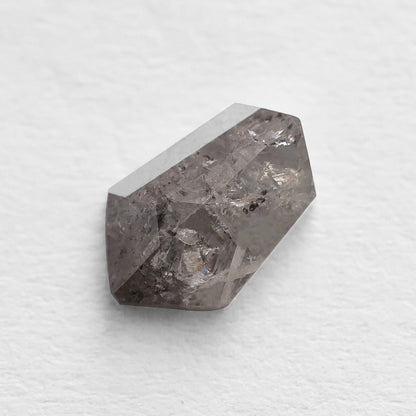 0.80 Ct Shield cut Brilliant Cut Salt and Pepper Diamond