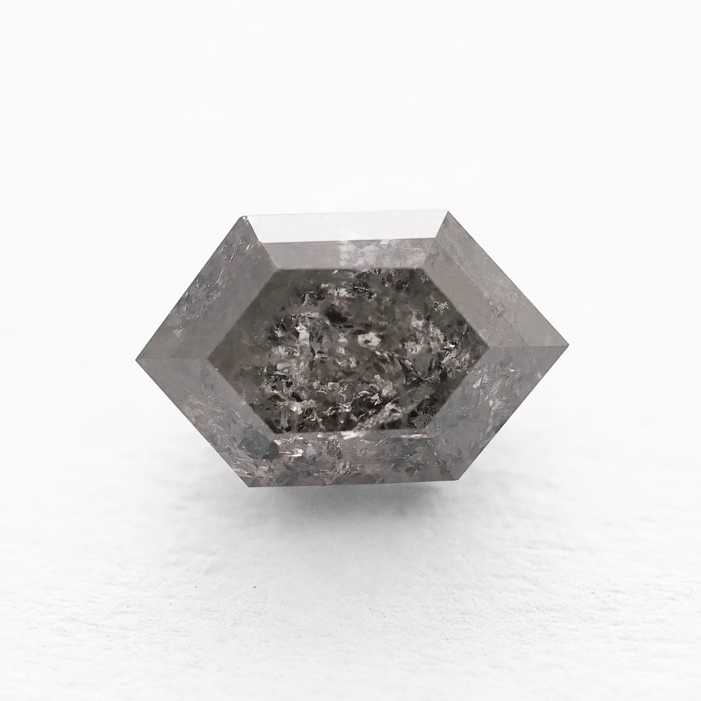 1.18 Ct Hexagon Rose Cut Salt and Pepper Diamond