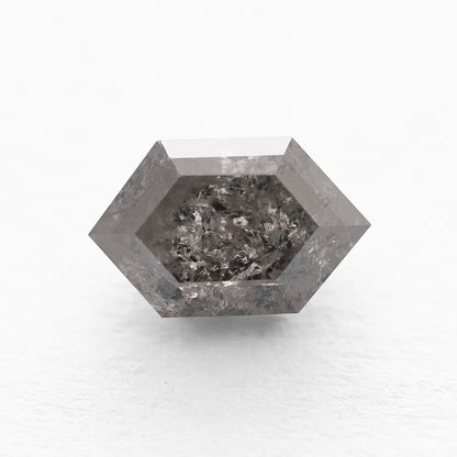 1.18 Ct Hexagon Rose Cut Salt and Pepper Diamond