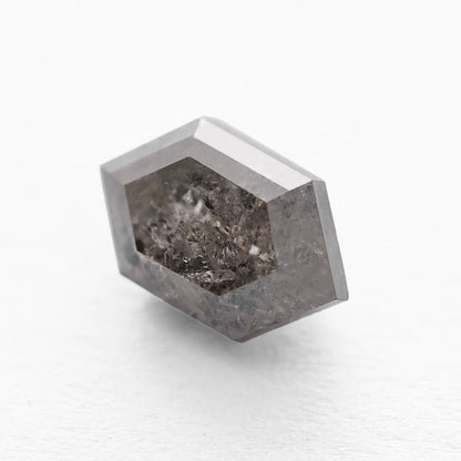 1.18 Ct Hexagon Rose Cut Salt and Pepper Diamond