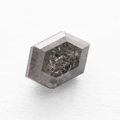 1.18 Ct Hexagon Rose Cut Salt and Pepper Diamond