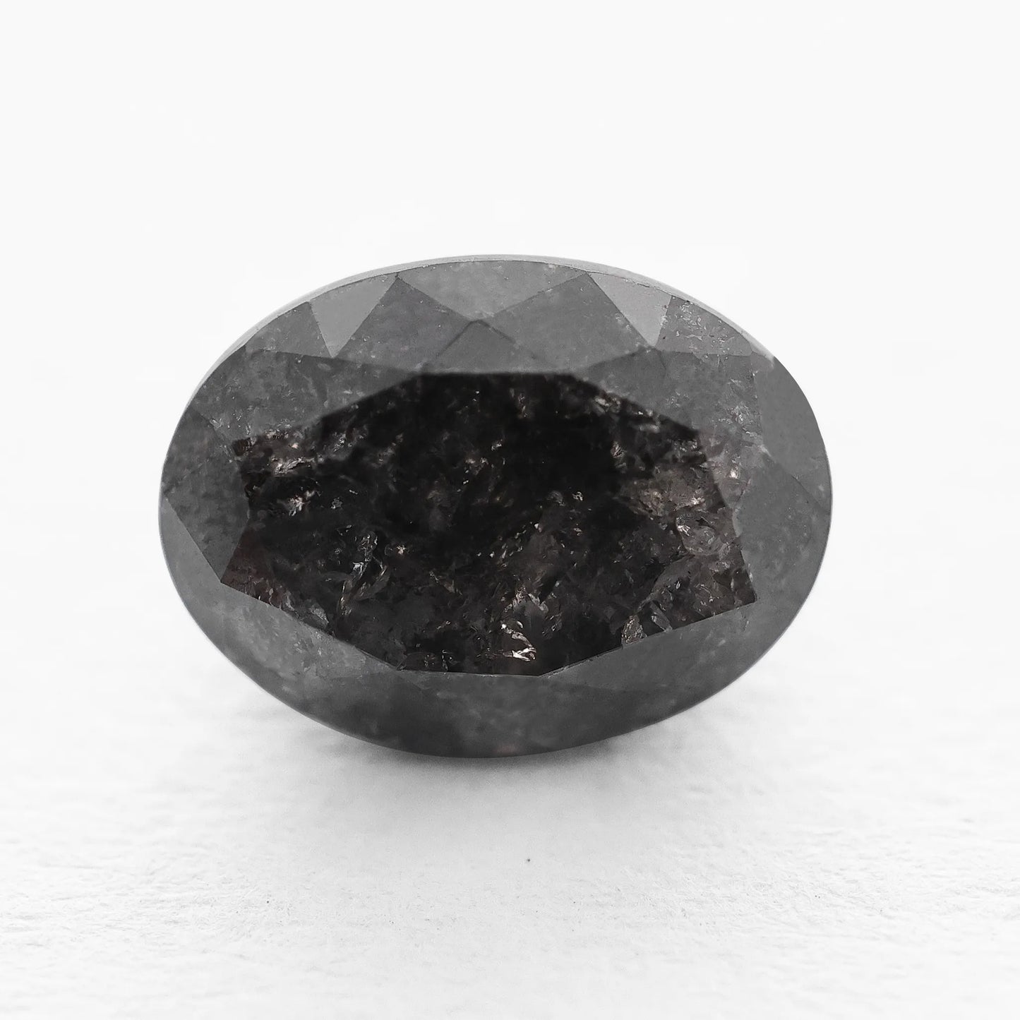1.73 Ct Oval Brilliant Cut Salt and Pepper Diamond