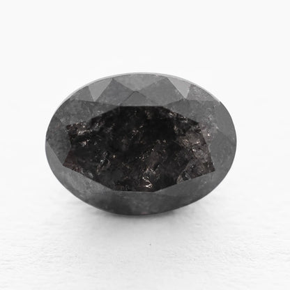 1.73 Ct Oval Brilliant Cut Salt and Pepper Diamond