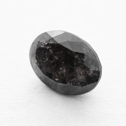 1.73 Ct Oval Brilliant Cut Salt and Pepper Diamond
