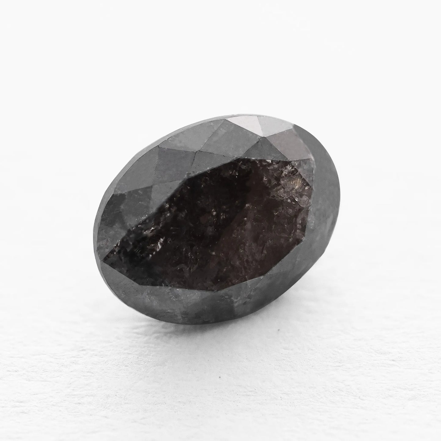 1.73 Ct Oval Brilliant Cut Salt and Pepper Diamond