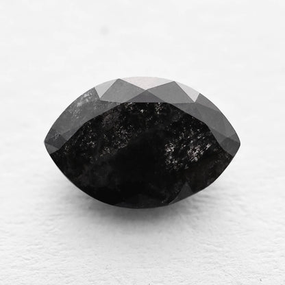 0.85 Ct Marquise Brilliant Cut Salt and Pepper Diamond