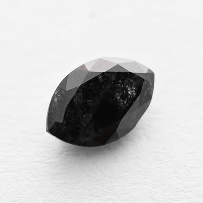 0.85 Ct Marquise Brilliant Cut Salt and Pepper Diamond