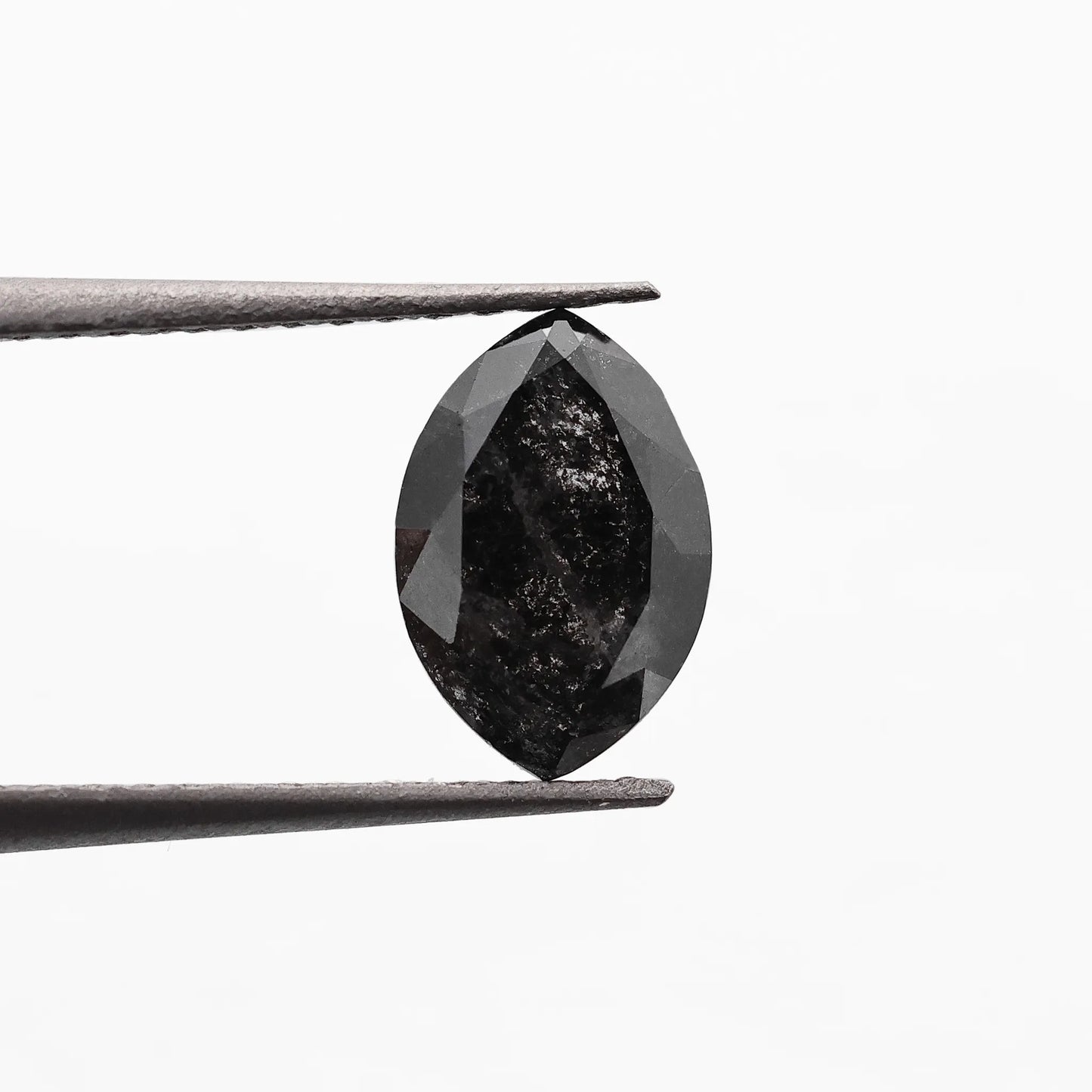 0.85 Ct Marquise Brilliant Cut Salt and Pepper Diamond